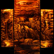 Three panel solid copper 36"x40" 
