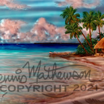 Polynesian Palette tiki hut beach