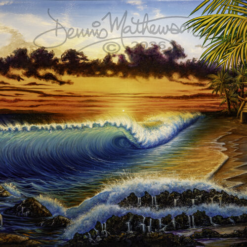 Shoreline Splash-original art on canvas