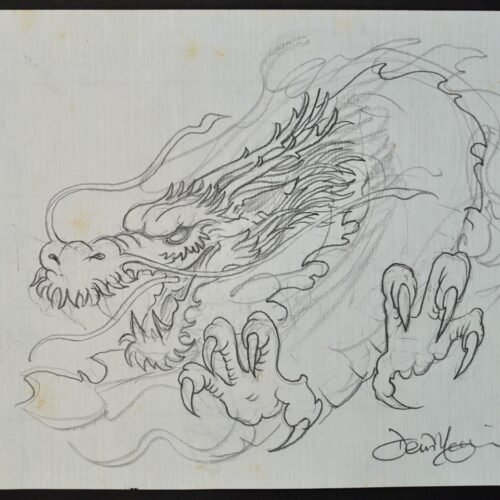 Dragon Iki 25 original pencil drawing