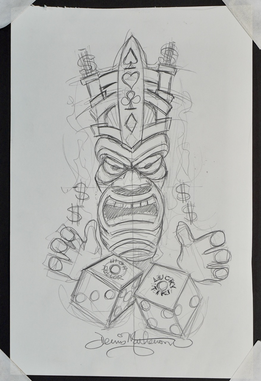 Hot Roller #2 original pencil drawing