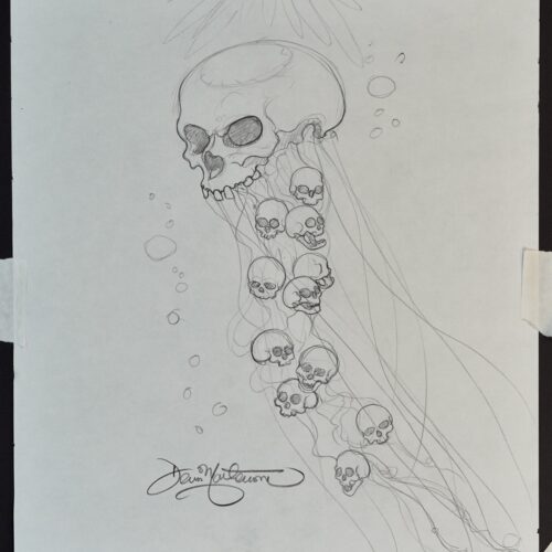 Skully Drifter original pencil drawing