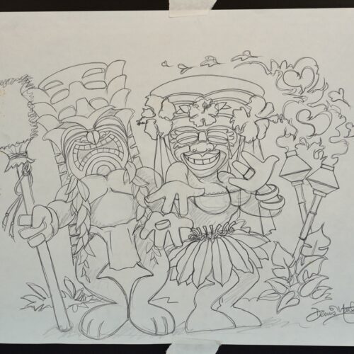 Ke Aloha final original pencil drawing