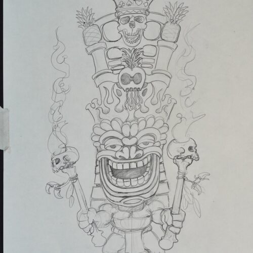Kula King original pencil drawing