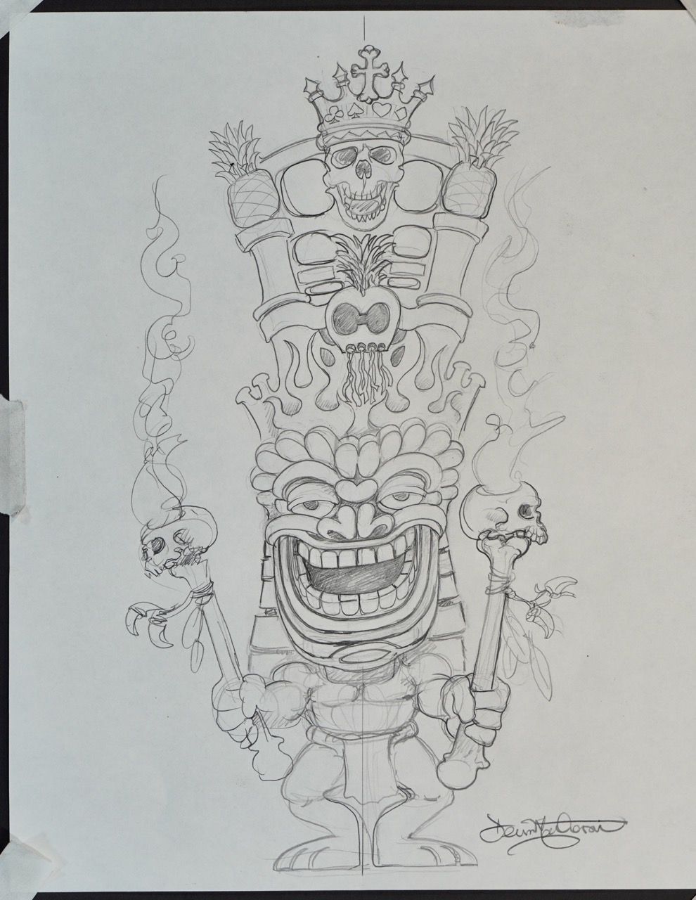 Kula King original pencil drawing