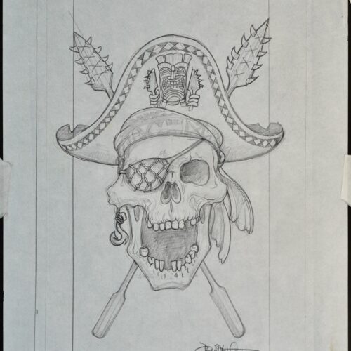 Pacific Pirate original pencil drawing