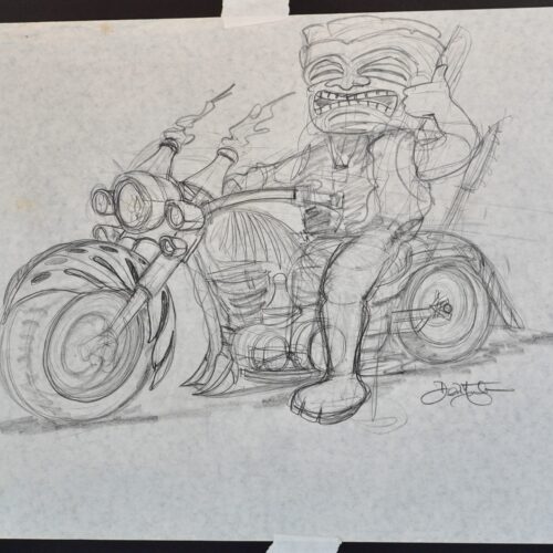 Poi Pounder-1st original pencil drawing