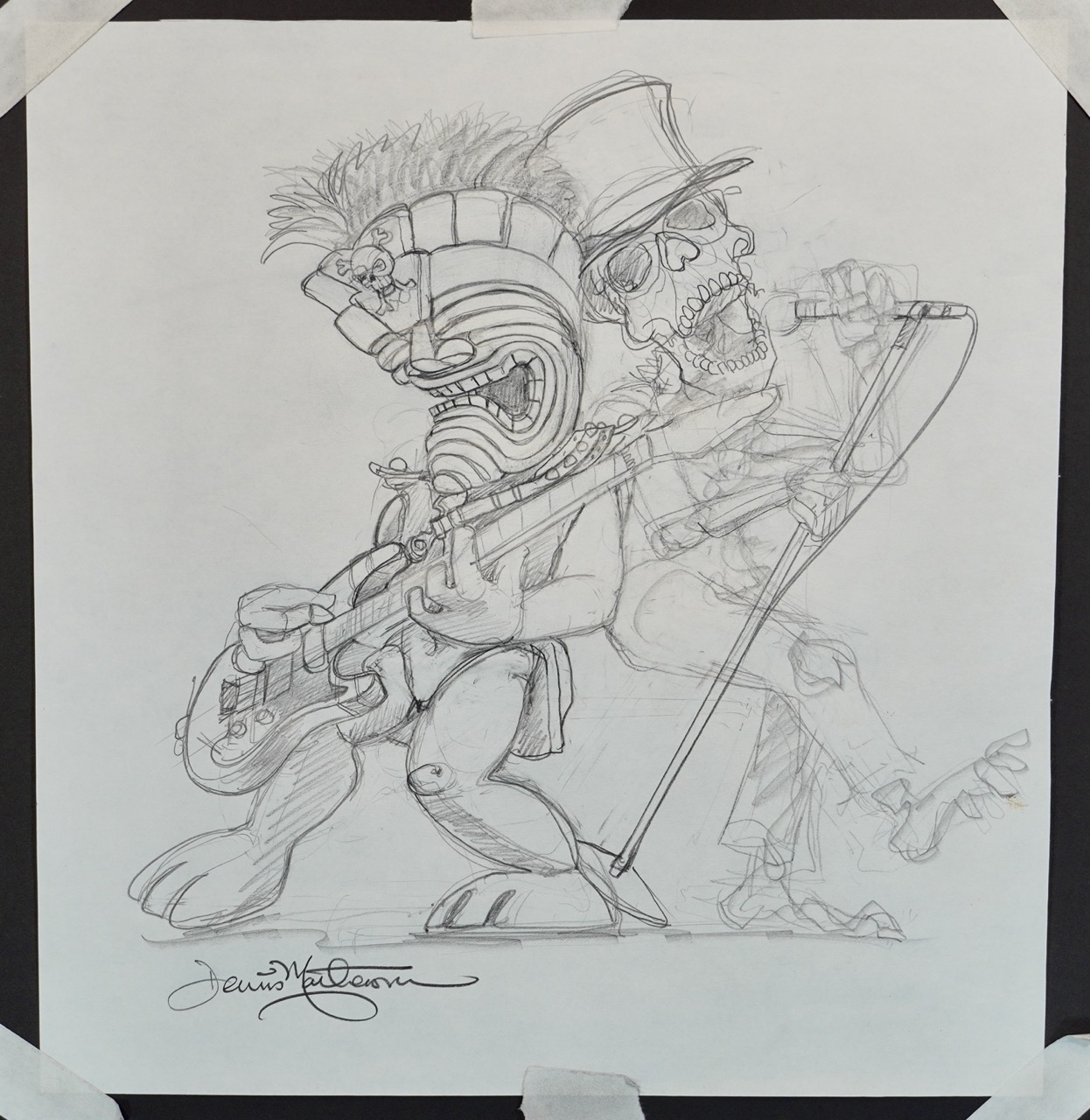 Tiki Mojo 1st original pencil drawing