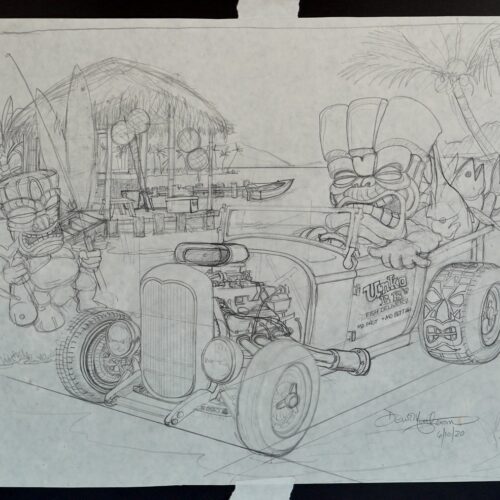 Unko BB Fast Fish Delivery-original pencil drawing