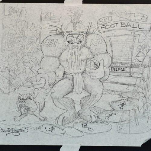 Warrior Spirit original pencil drawing